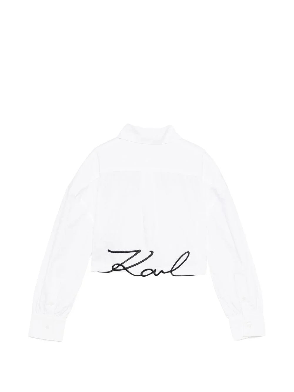 Karl Lagerfeld camicia bambina crop con tasconi bianco Z31117 BIANCO KARL LAGERFELD KIDS 