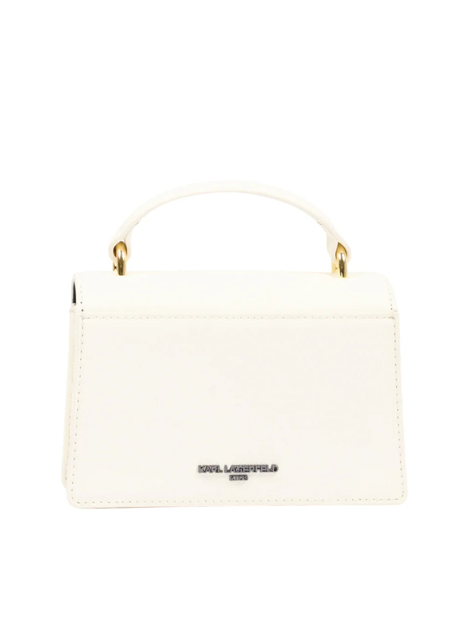 Karl Lagerfeld borsa in ecopelle saffiano con logo gioiello panna Z31212 ECRU KARL LAGERFELD KIDS 