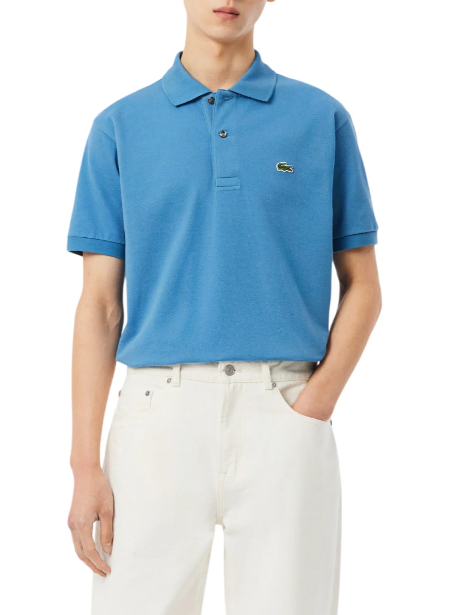 Lacoste polo manica corta 12.12 in piquè blu avio 1212 JBK LACOSTE 