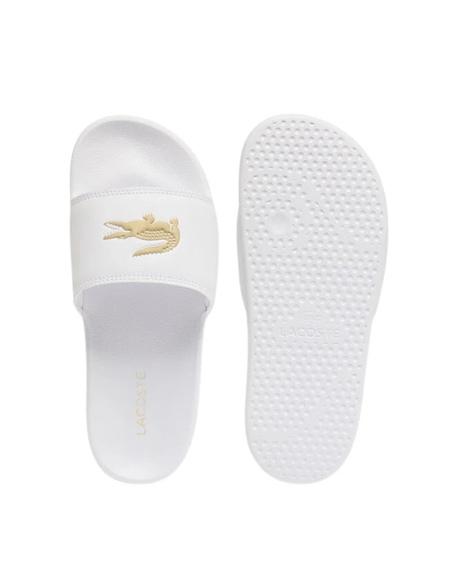 Lacoste ciabatte donna Serve Slide con logo bianco 51CFA0003 ALM LACOSTE 