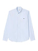 Lacoste camicia uomo manica lunga in cotone celeste
