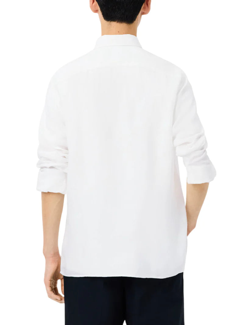 Lacoste camicia in lino uomo con tasca bianco CH5692 001 LACOSTE 