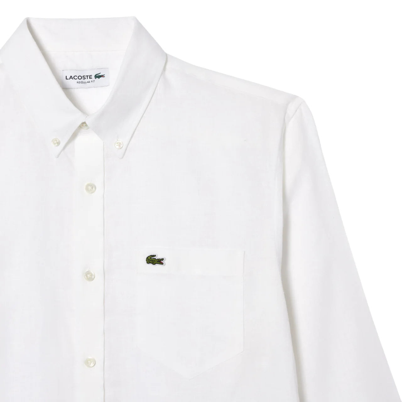 Lacoste camicia in lino uomo con tasca bianco CH5692 001 LACOSTE 