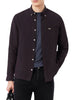 Lacoste camicia in lino uomo con tasca marrone