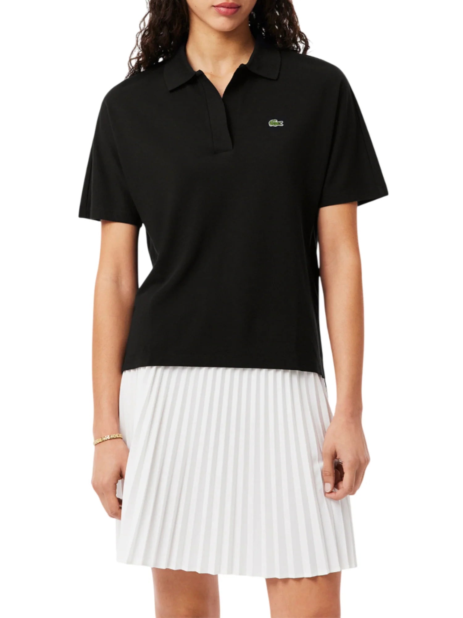 Lacoste polo manica corta donna in piquè nero PF1123 031 LACOSTE 