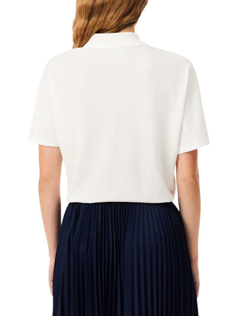 Lacoste polo manica corta donna in piquè avorio PF1123 70V LACOSTE 