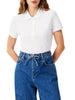 Lacoste polo donna manica corta in piquè bianco