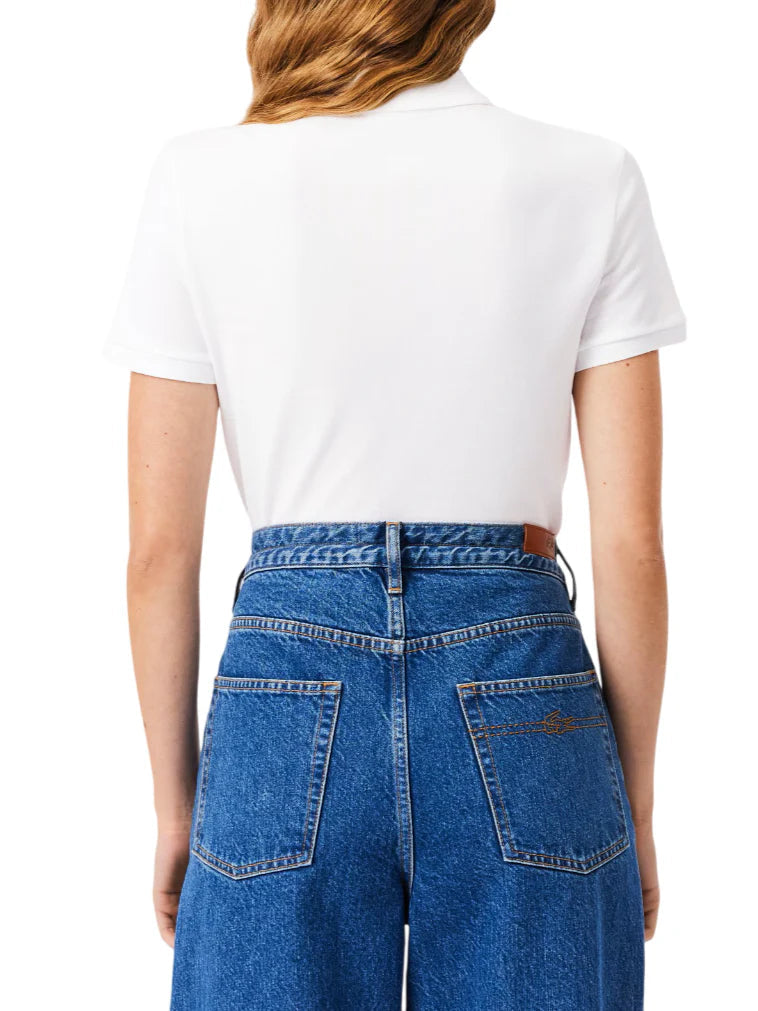 Lacoste polo donna manica corta in piquè bianco PF5462 001 LACOSTE 