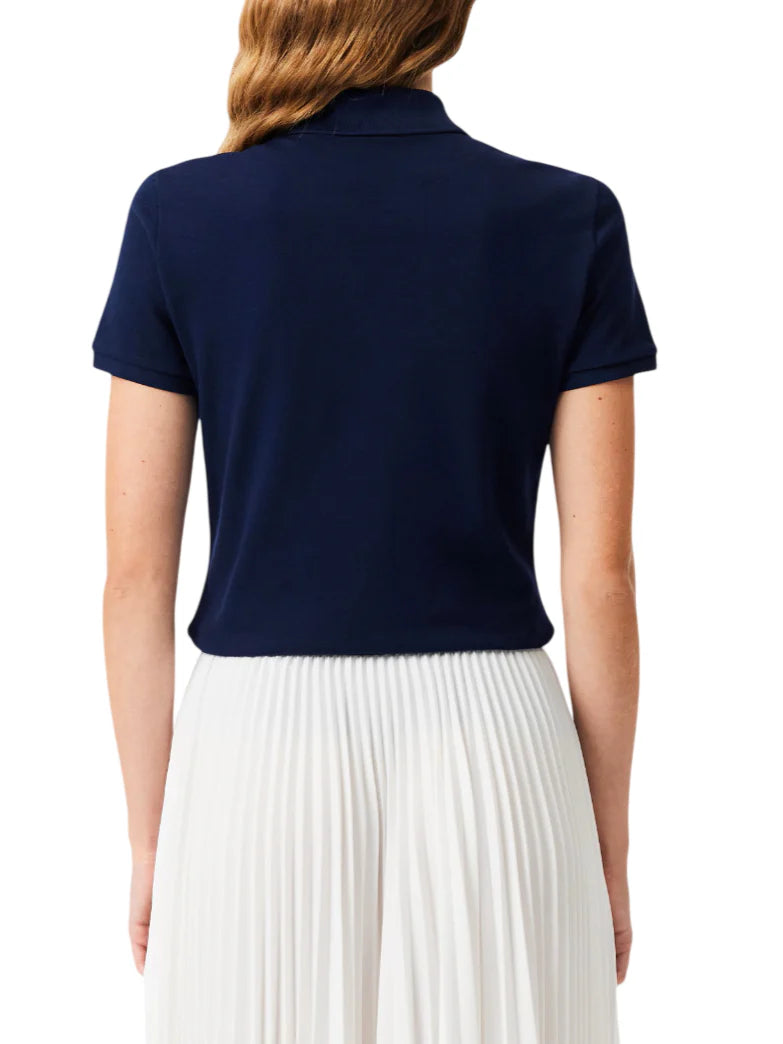 Lacoste polo donna manica corta in piquè blu PF5462 166 LACOSTE 