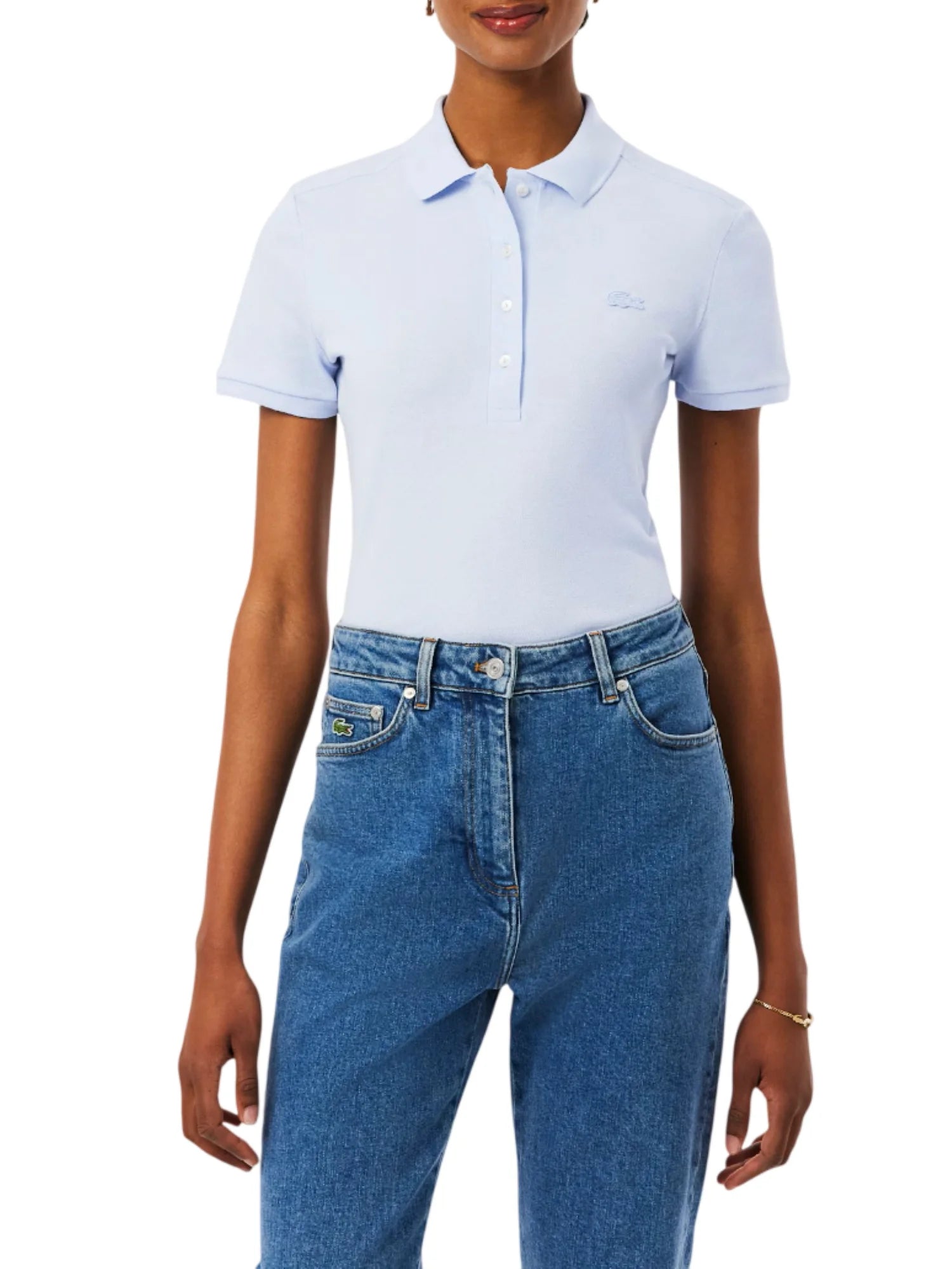 Lacoste polo donna manica corta in piquè lavanda PF5462 J2G LACOSTE 
