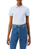Lacoste polo donna manica corta in piquè lavanda