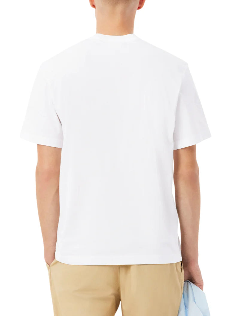 Lacoste T-shirt manica corta in cotone con taschino bianco TH2827 001 LACOSTE 