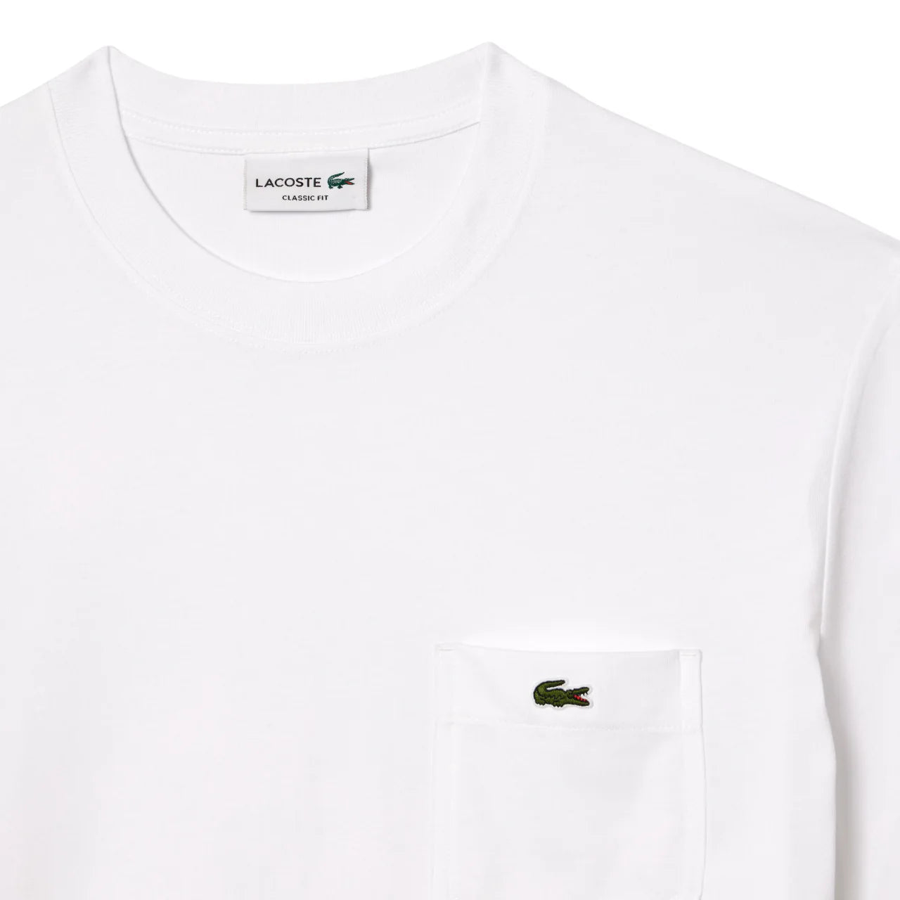 Lacoste T-shirt manica corta in cotone con taschino bianco TH2827 001 LACOSTE 