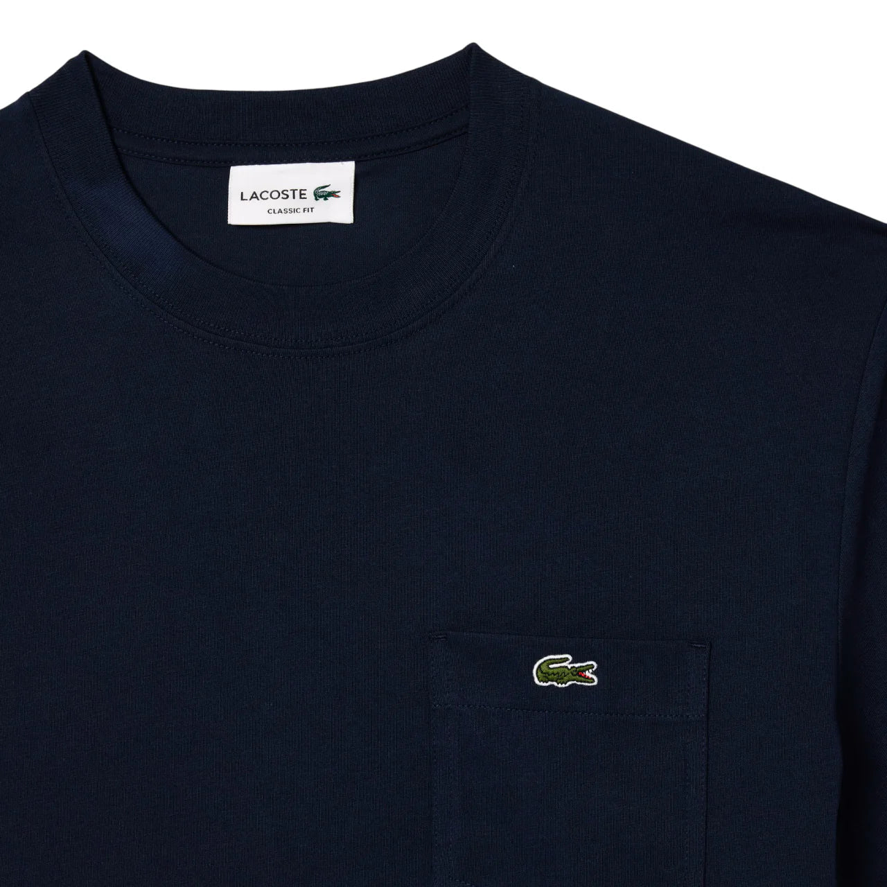 Lacoste T-shirt manica corta in cotone con taschino blu TH2827 166 LACOSTE 