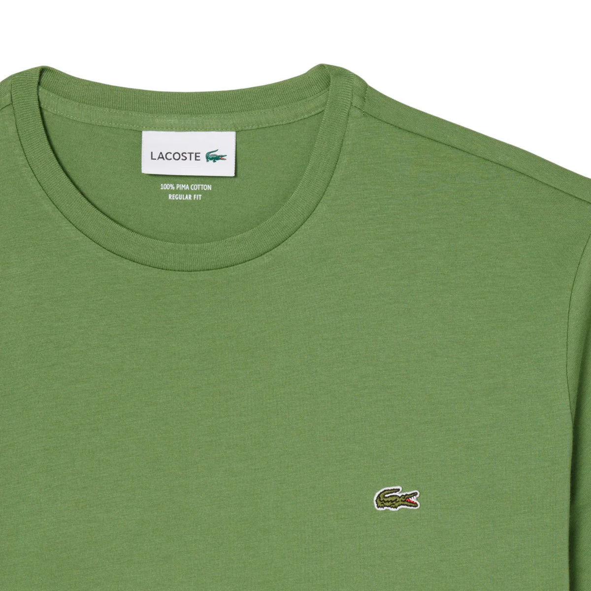Lacoste T-shirt manica corta in cotone Pima verde prato TH6709 02M LACOSTE 