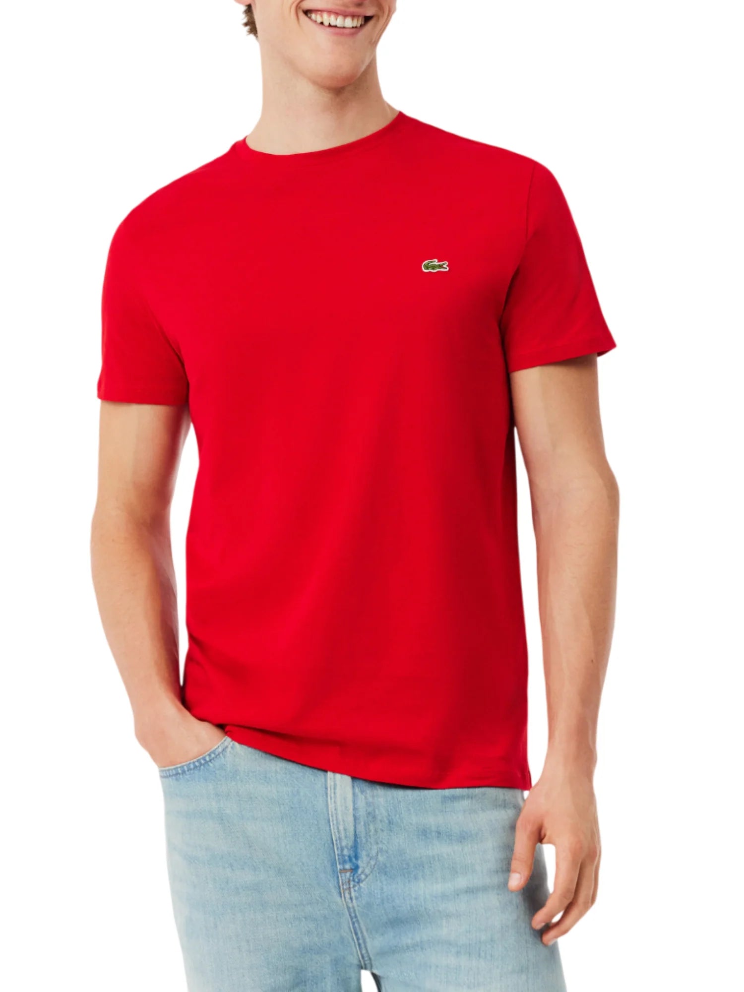 Lacoste T-shirt manica corta in cotone Pima rosso TH6709 240 LACOSTE 
