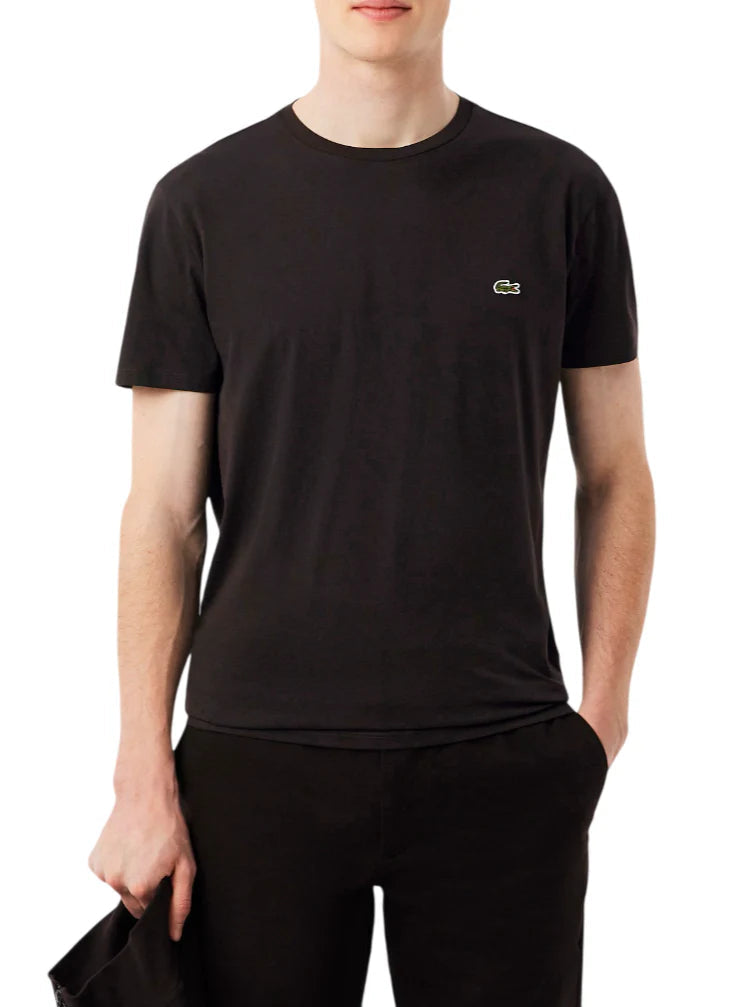 Lacoste T-shirt manica corta in cotone Pima marrone moro TH6709 3LA LACOSTE 