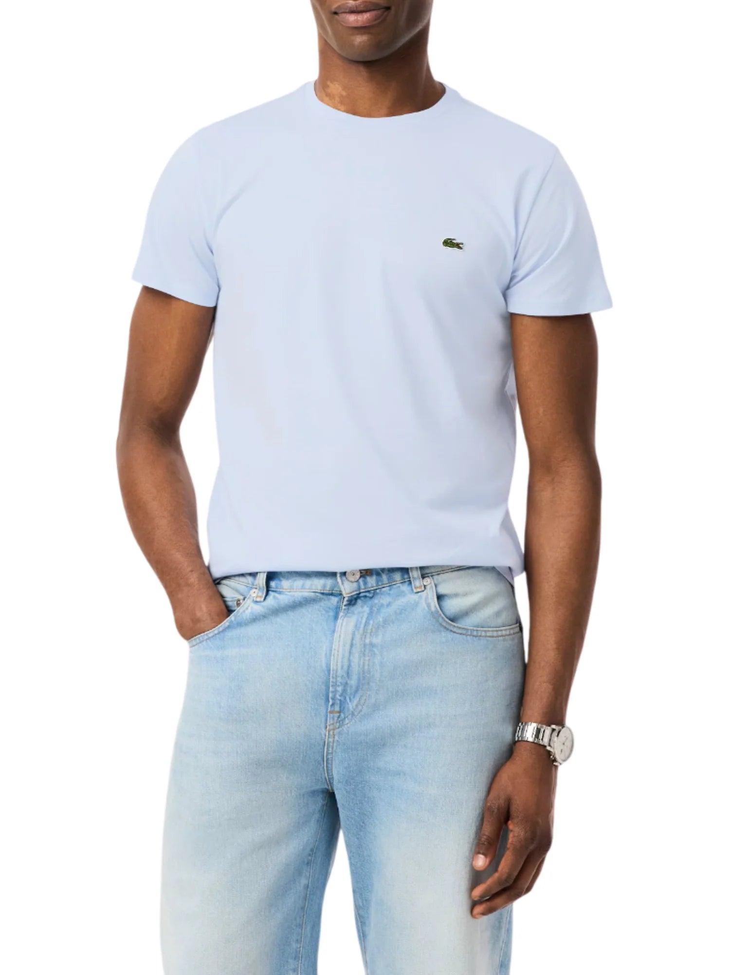 Lacoste T-shirt manica corta in cotone Pima color lavanda TH6709 J2G LACOSTE 
