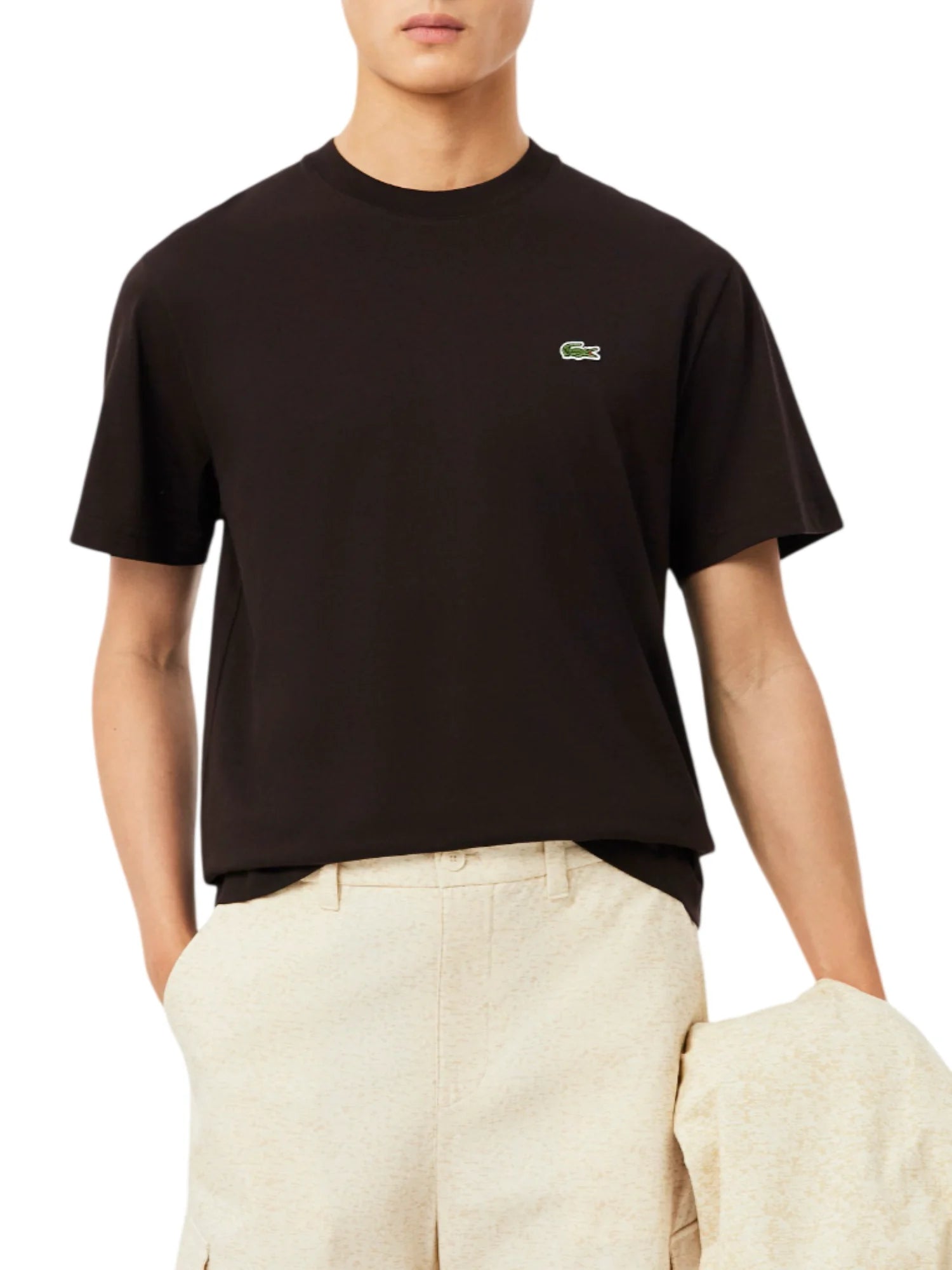 Lacoste T-shirt manica corta con cotone marrone TH7318 3LA LACOSTE 