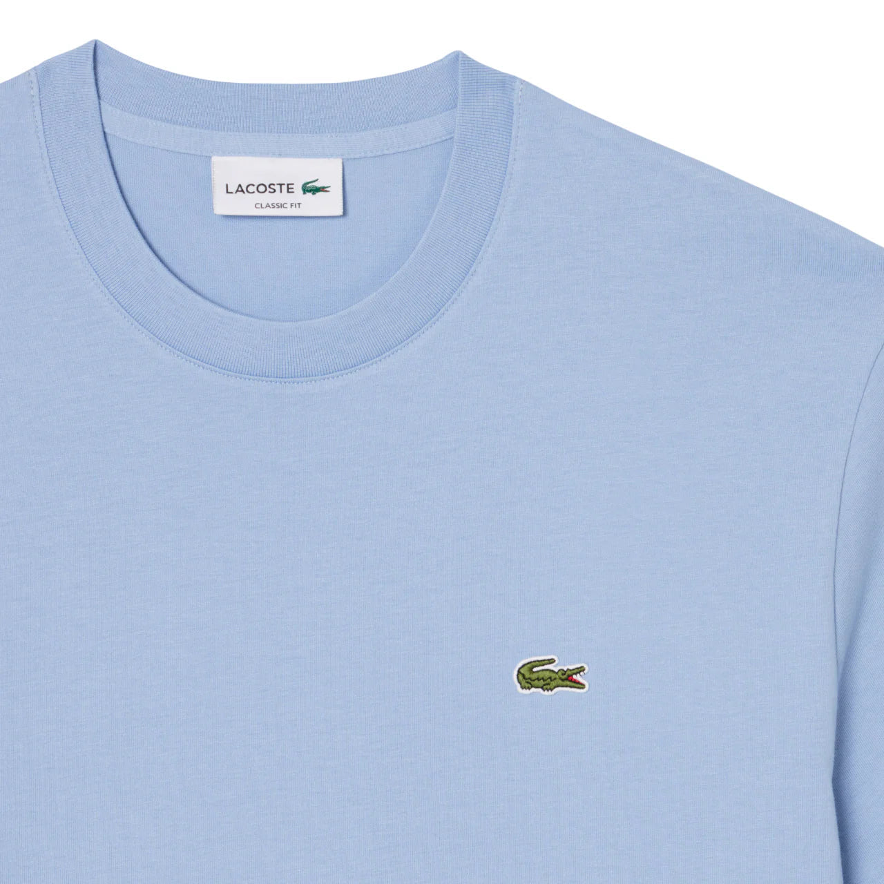 Lacoste T-shirt manica corta con cotone celeste carta da zucchero TH7318 AEY LACOSTE 