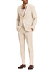 Le Braghe completo uomo monopetto in lino beige