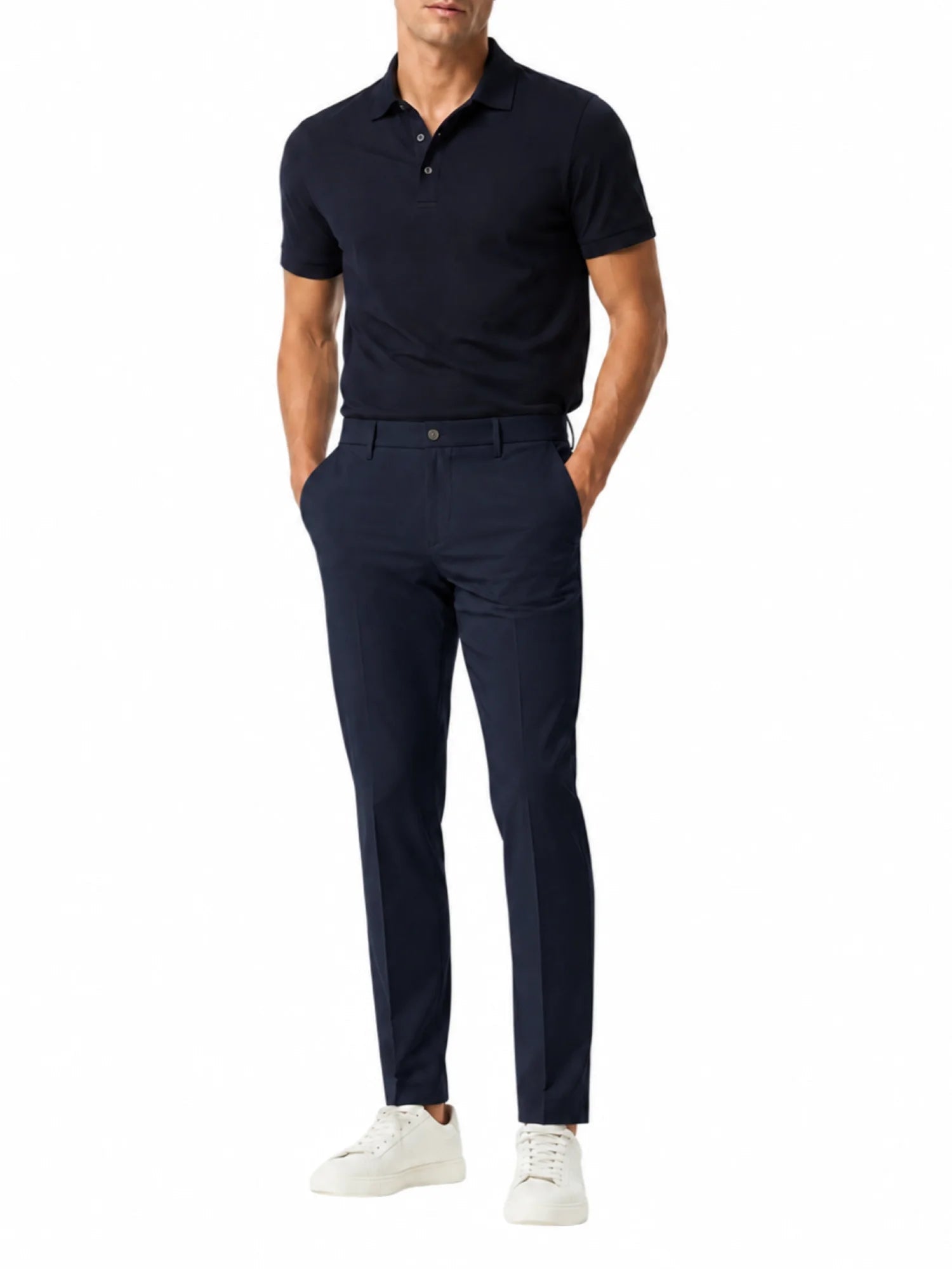 Le Braghe pantaloni uomo slim misto nylon blu J381-1627 BLU Le Braghe 