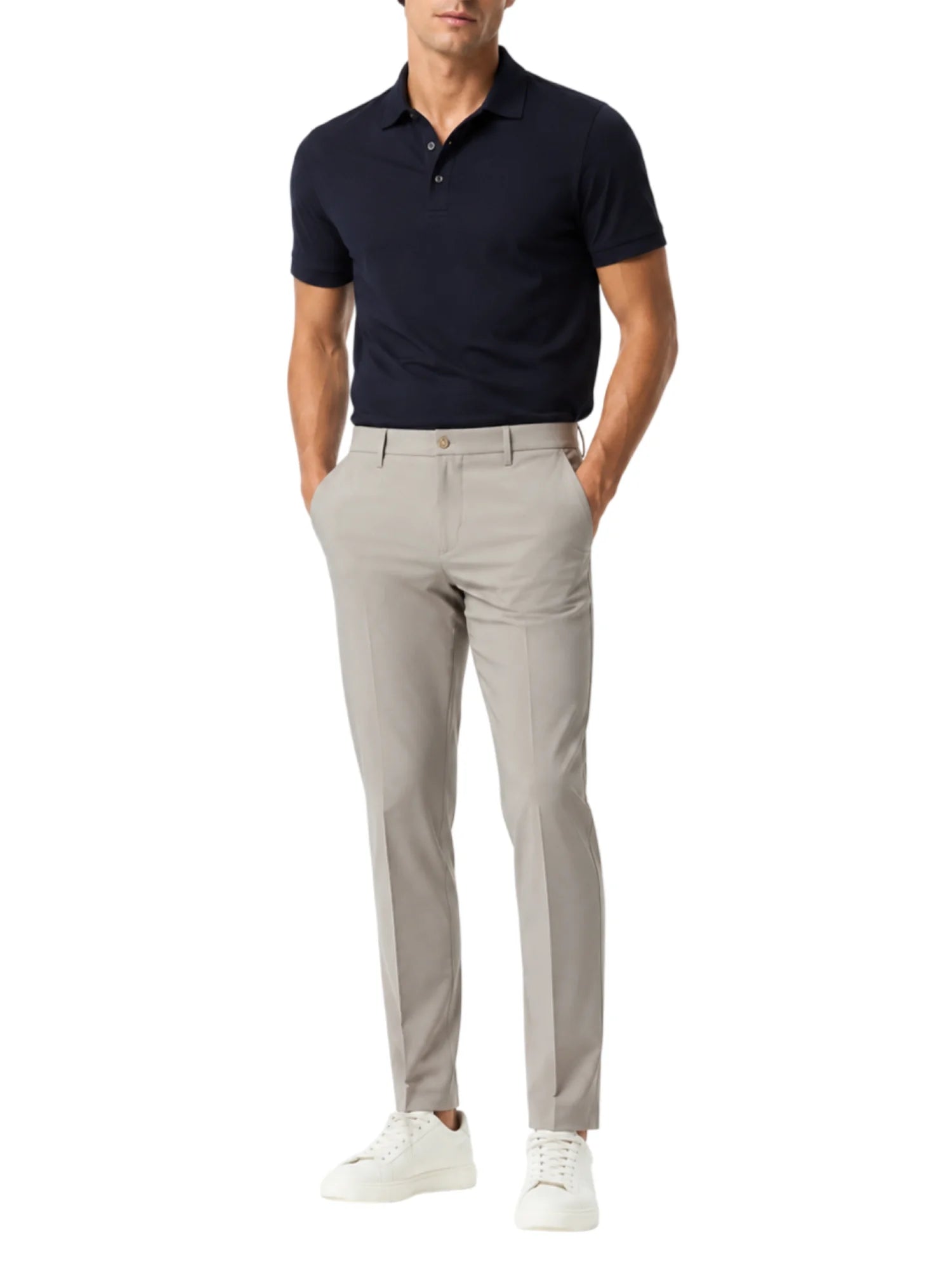 Le Braghe pantaloni uomo slim misto nylon beige J381-1627 TORTORA Le Braghe 