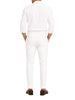 Le Braghe pantaloni uomo in lino slim bianco