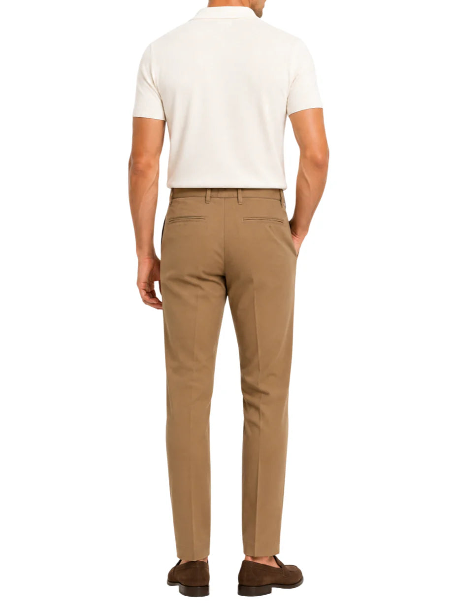 Le Braghe pantaloni uomo slim in cotone marrone PT101-1667 CAMMELLO Le Braghe 