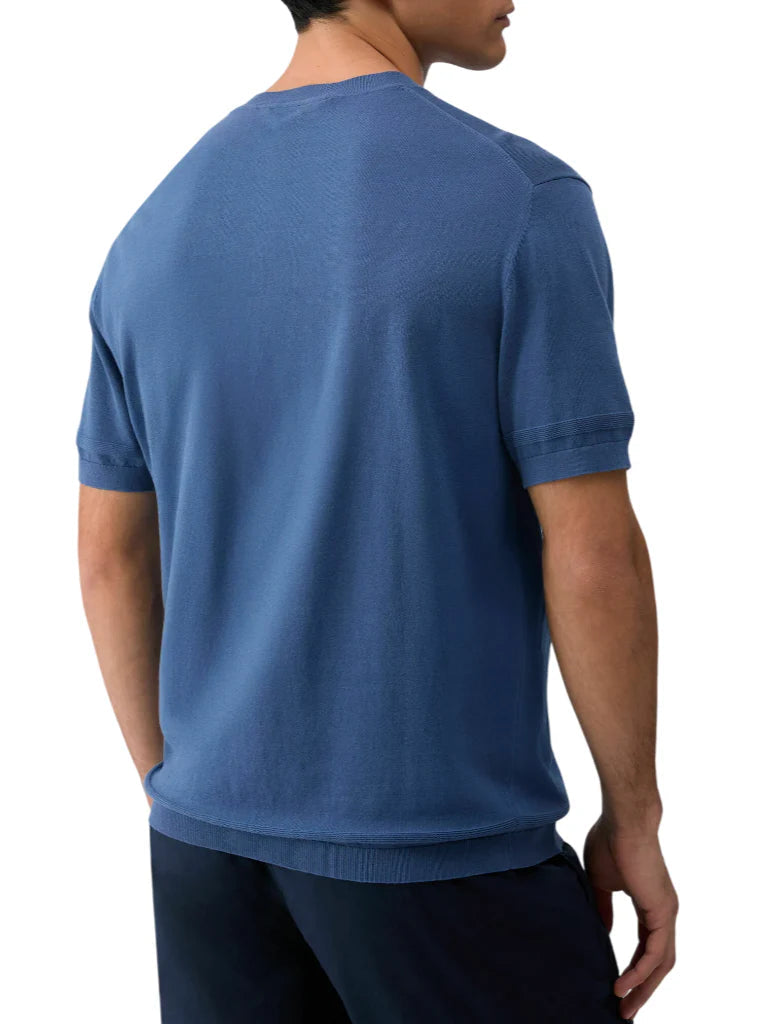 Liu Jo maglia uomo manica corta in cotone blu avio QA6081MA71P 83929 LIU JO 