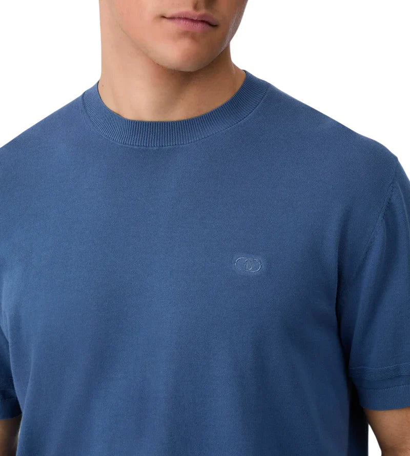 Liu Jo maglia uomo manica corta in cotone blu avio QA6081MA71P 83929 LIU JO 