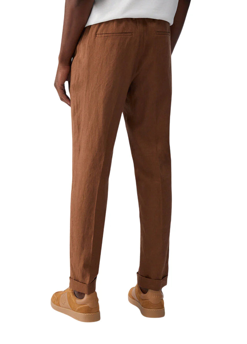 Liu Jo pantaloni uomo in lino marrone QA6095T4346 81124 LIU JO 