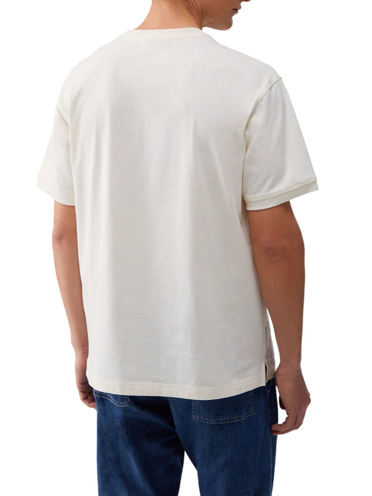 Liu Jo T-shirt uomo in lino e jersey color crema QA6176J3914 20601 LIU JO 
