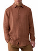 Liu Jo camicia uomo manica lunga in lino marrone