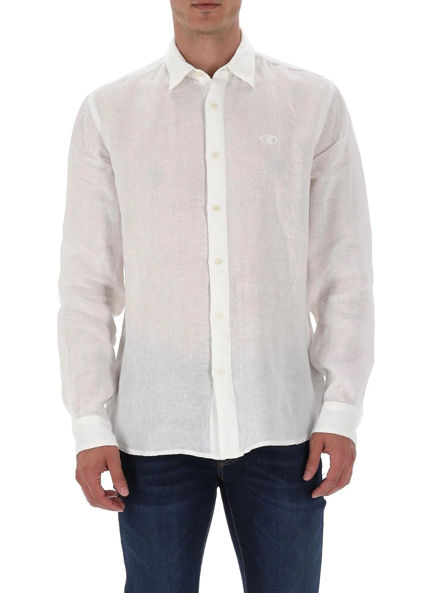 Liu Jo camicia uomo in lino manica lunga bianco QXX099T4359 14201 LIU JO 