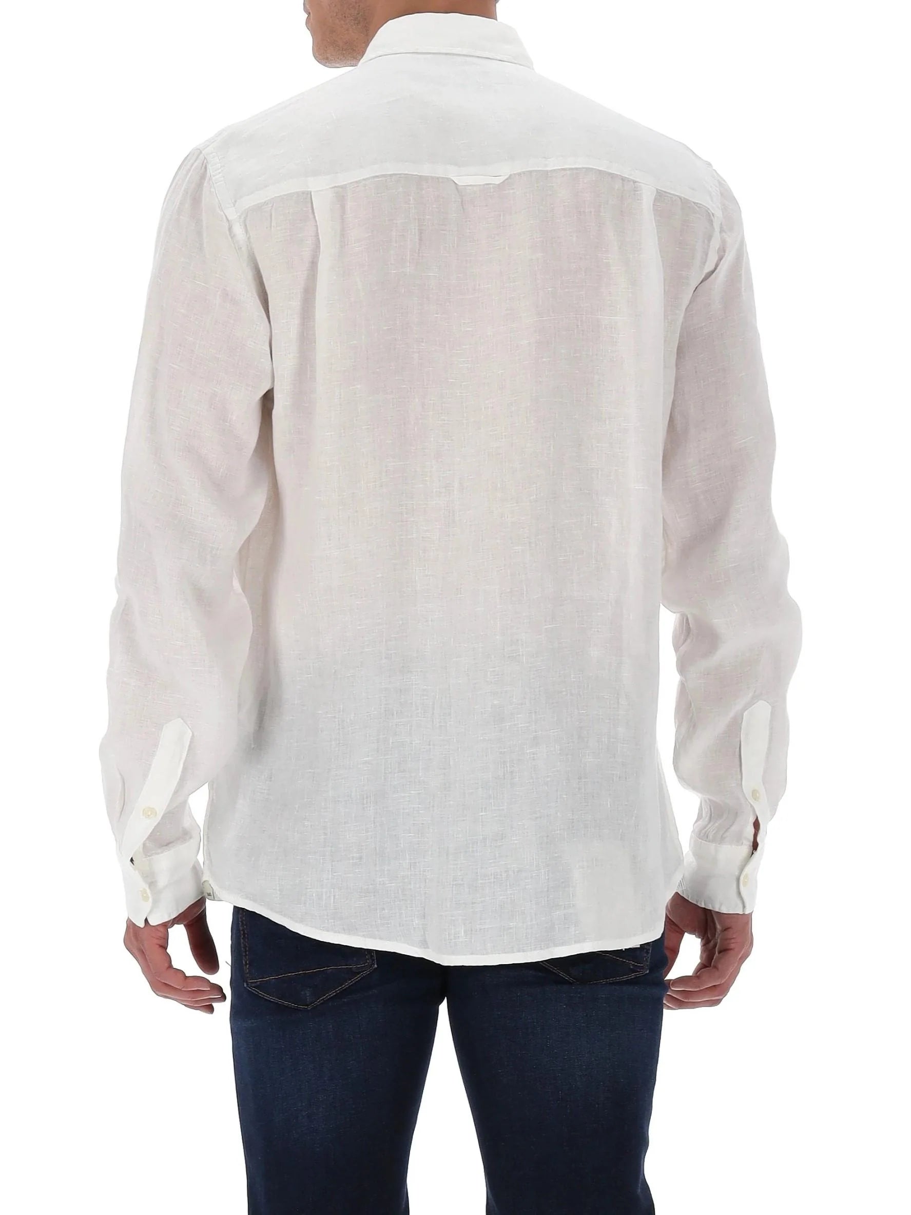 Liu Jo camicia uomo in lino manica lunga bianco QXX099T4359 14201 LIU JO 