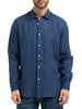 Liu Jo camicia uomo in lino manica lunga blu