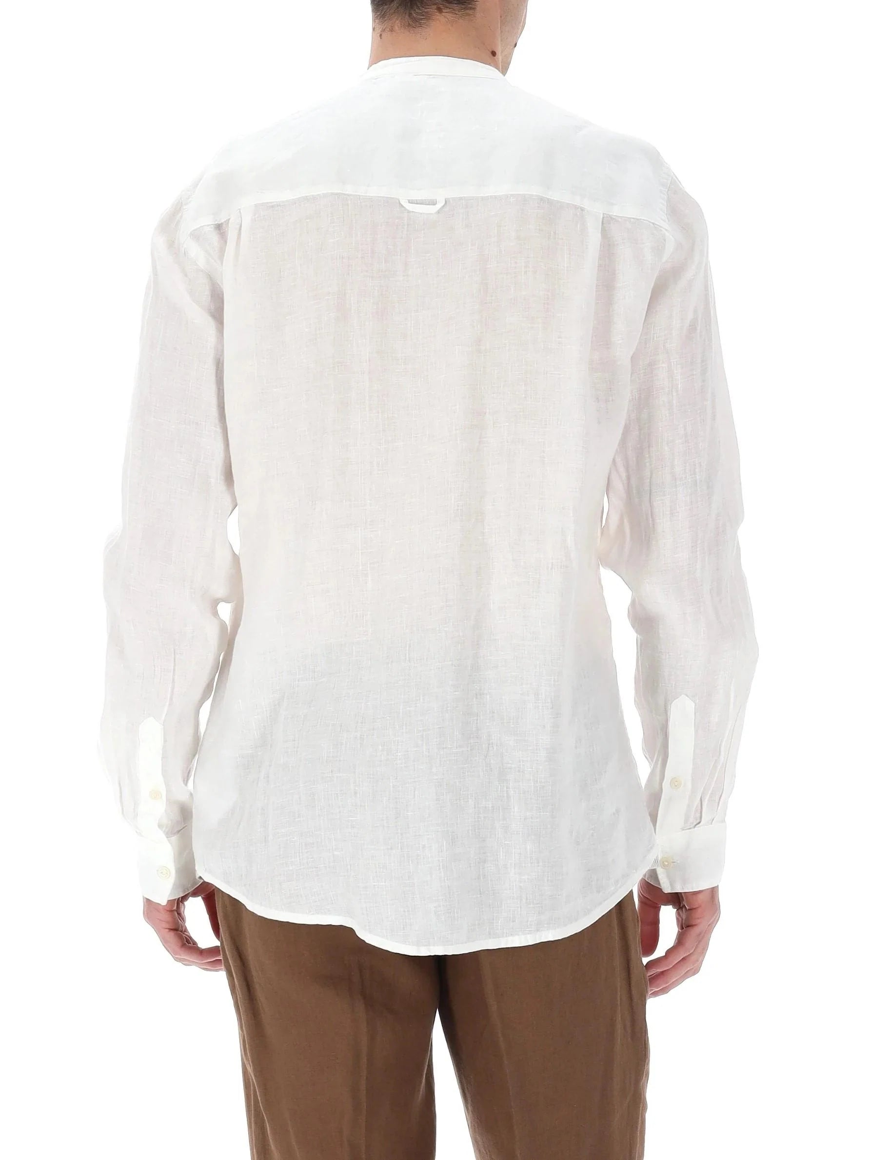Liu Jo camicia alla coreana uomo in lino bianco QXX100T4359 14201 LIU JO 