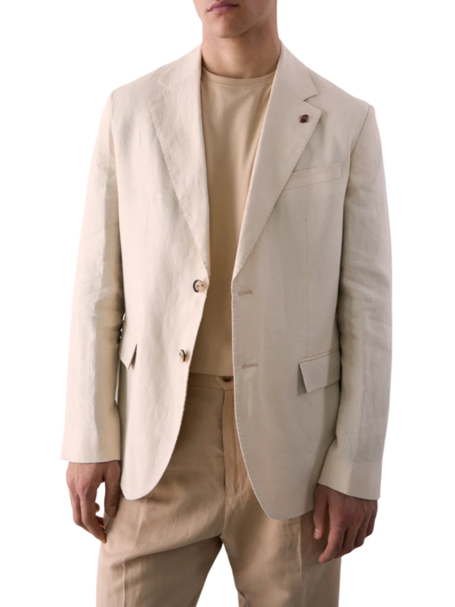 Liu Jo giacca blazer uomo in lino beige QXX118T4346 30000 LIU JO 