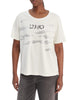 Liu Jo T-shirt manica corta donna con strass panna