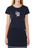 Liu Jo T-shirt manica corta con logo gioiello blu