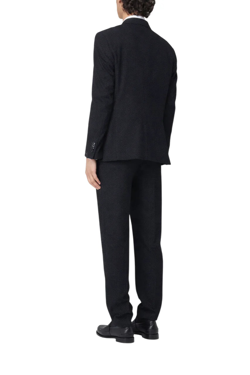 Manuel Ritz abito uomo giacca e pantaloni in tessuto operato nero 4030A3119-263092 99 MANUEL RITZ 