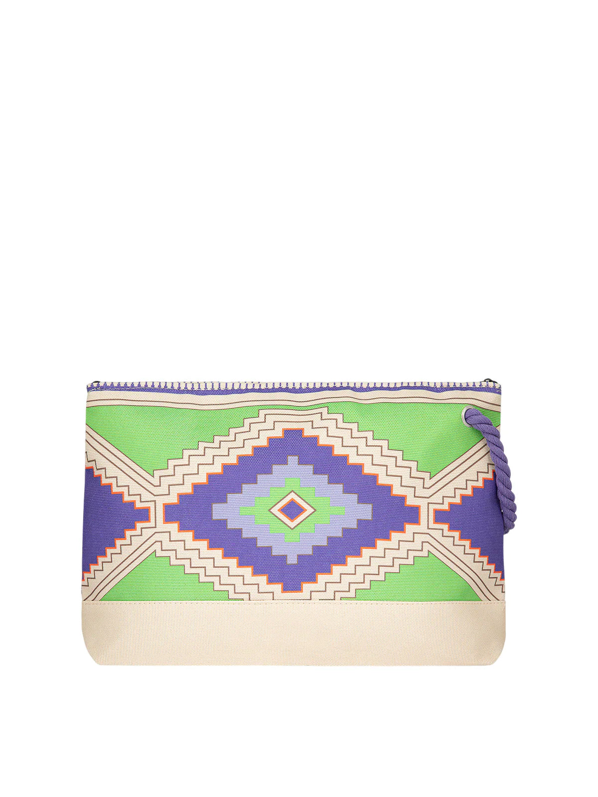 Me Fui pochette donna in fantasia tropicale verde viola MA26-SW0005 X40 ME FUI 