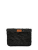 Me Fui pochette donna in rafia nero