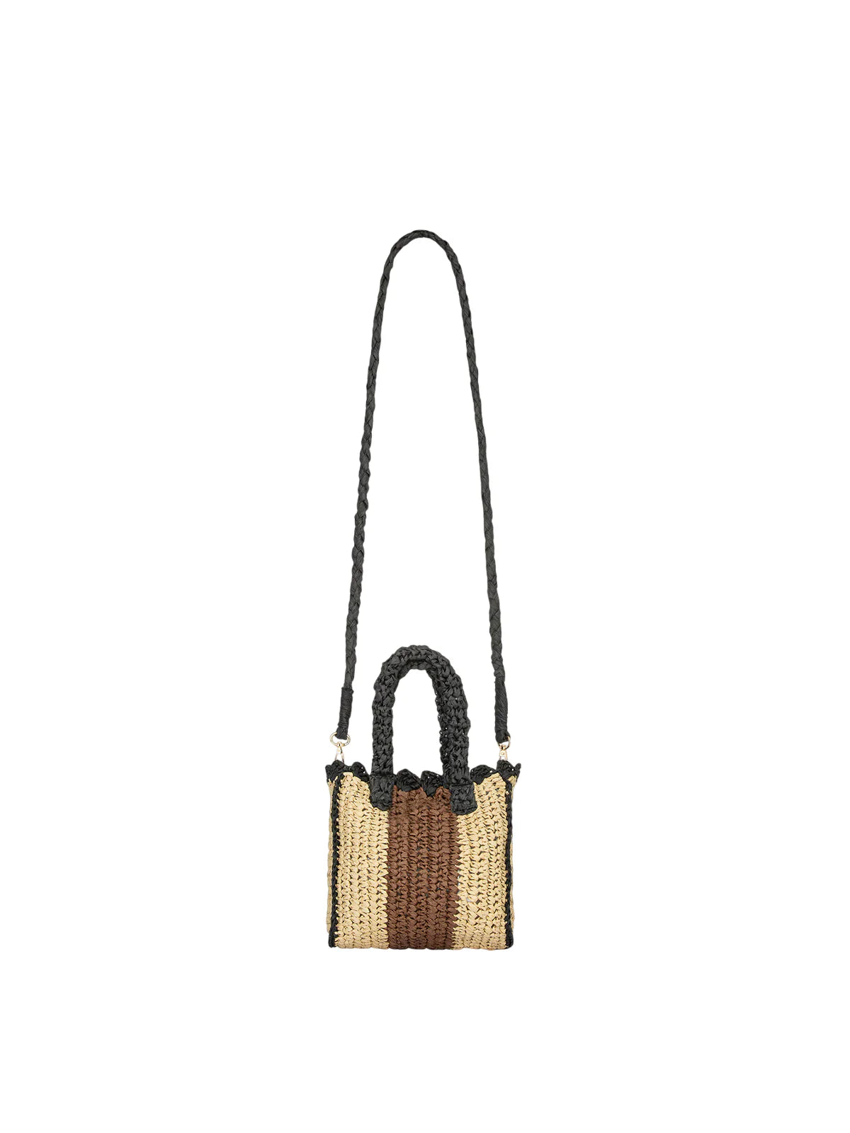 Me Fui borsa a mano donna in rafia con tracolla beige MA26-SW0080 BG ME FUI 