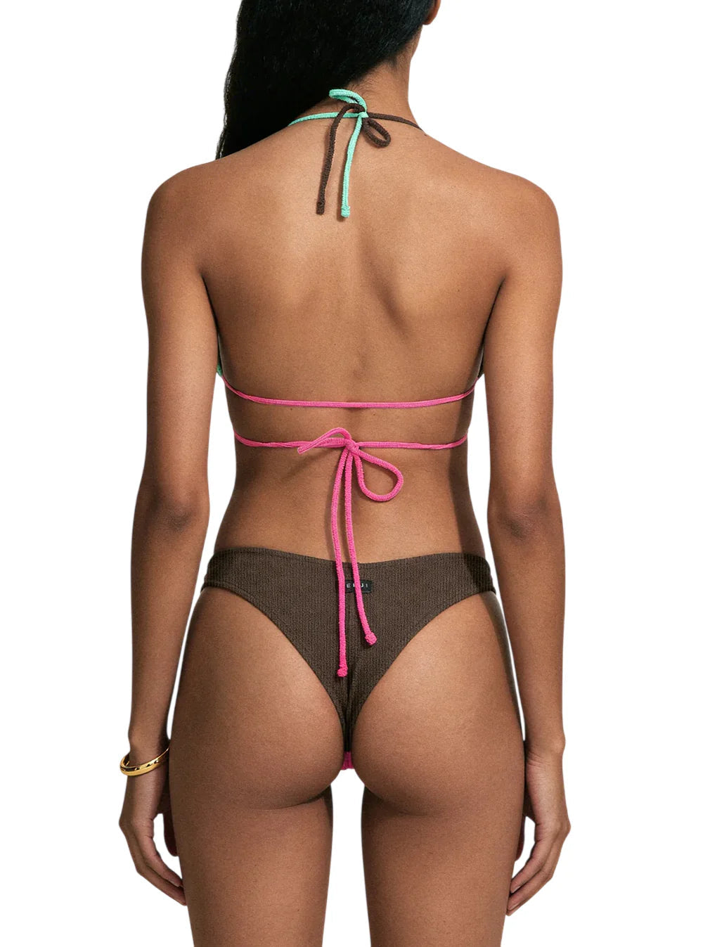 Me Fui bikini triangolo e slip colorblock multicolor MF26-SW0650 FX ME FUI 
