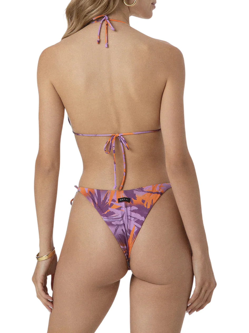 Me Fui bikini triangolo e slip stampa tropicale lilla arancio MF26-SW0800 X41 ME FUI 
