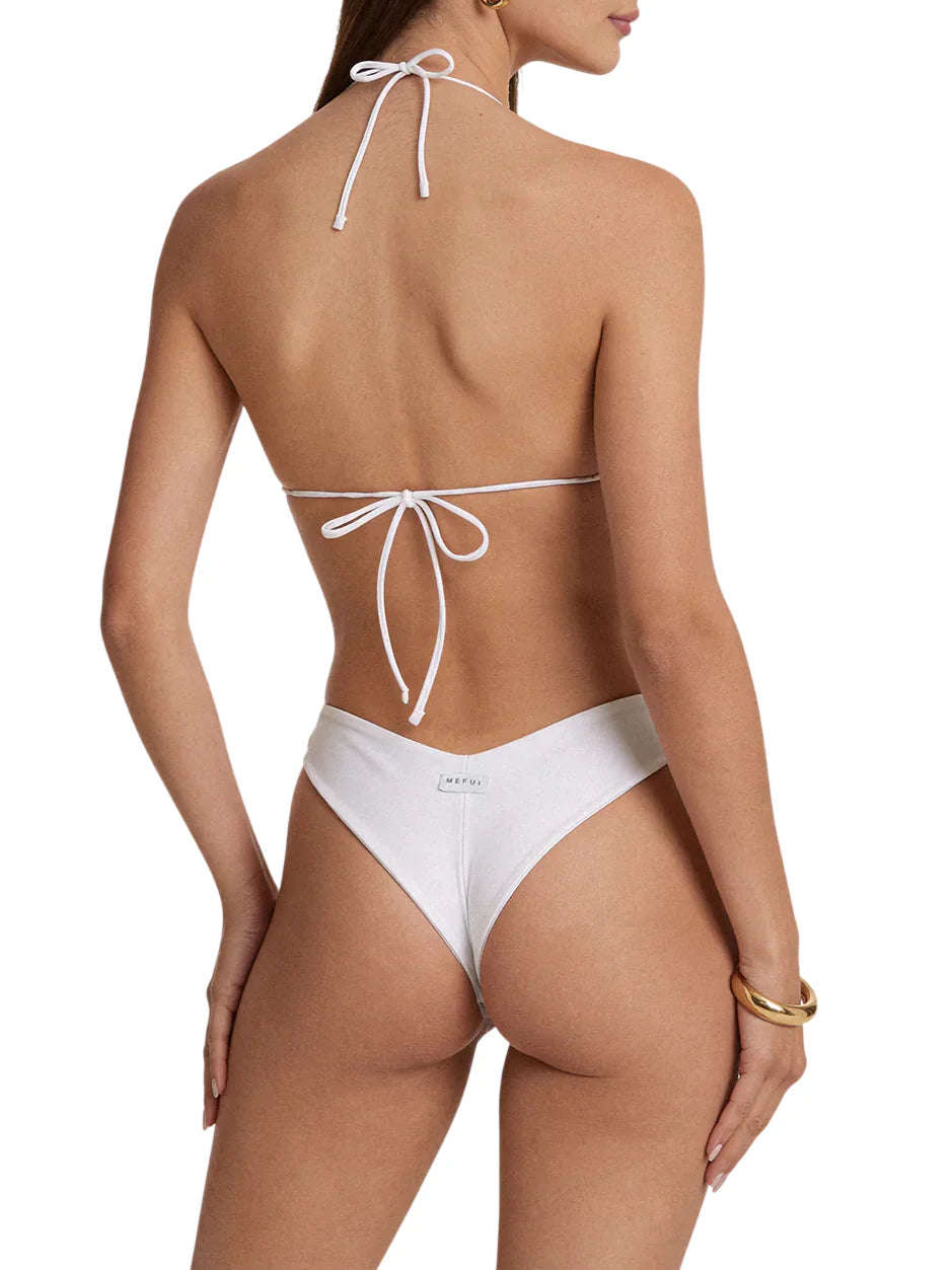 Me Fui bikini triangolo e slip a V bianco MF26-SW1907 WH ME FUI 