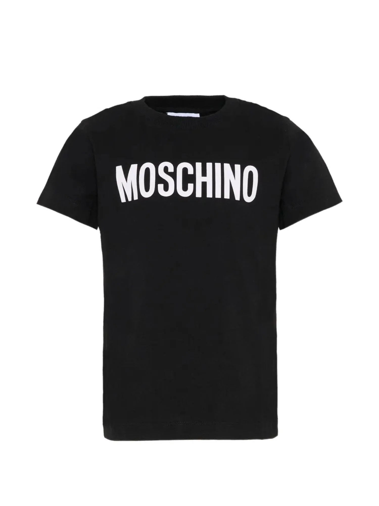 Moschino T-shirt manica corta bambino con logo nero HUM05U-LBA10 60100 MOSCHINO 