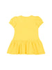 Moschino abito neonata con balza stampa orsetto giallo